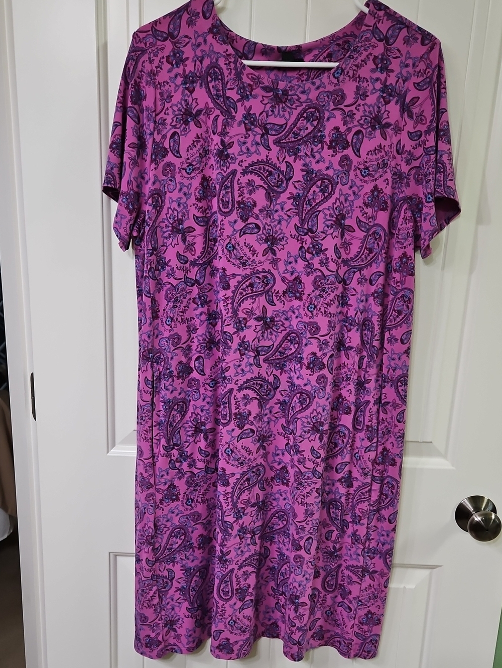 J Jill Stretch Short Sleeve Summer Dress Large Relaxed Fit